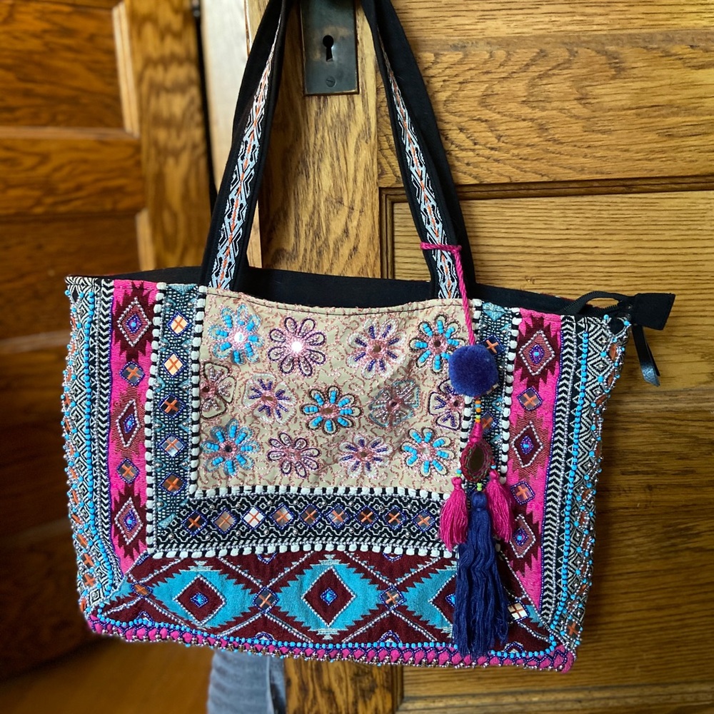 Big Buddha Embelished Tote Bag